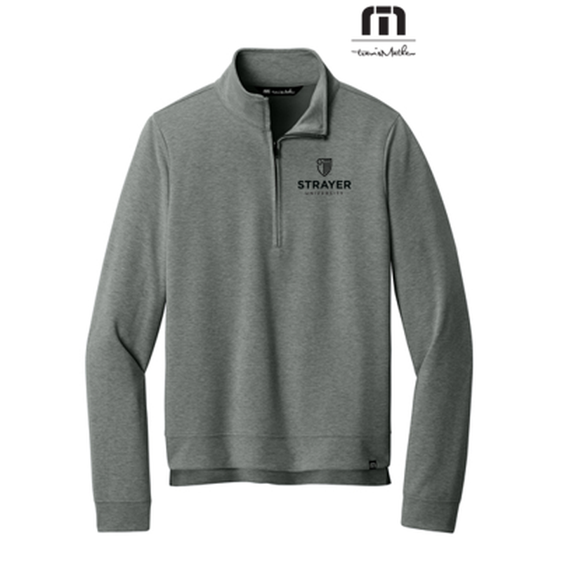 NEW STRAYER TravisMathew Women’s Coveside 1/2-Zip - Dark Grey Heather