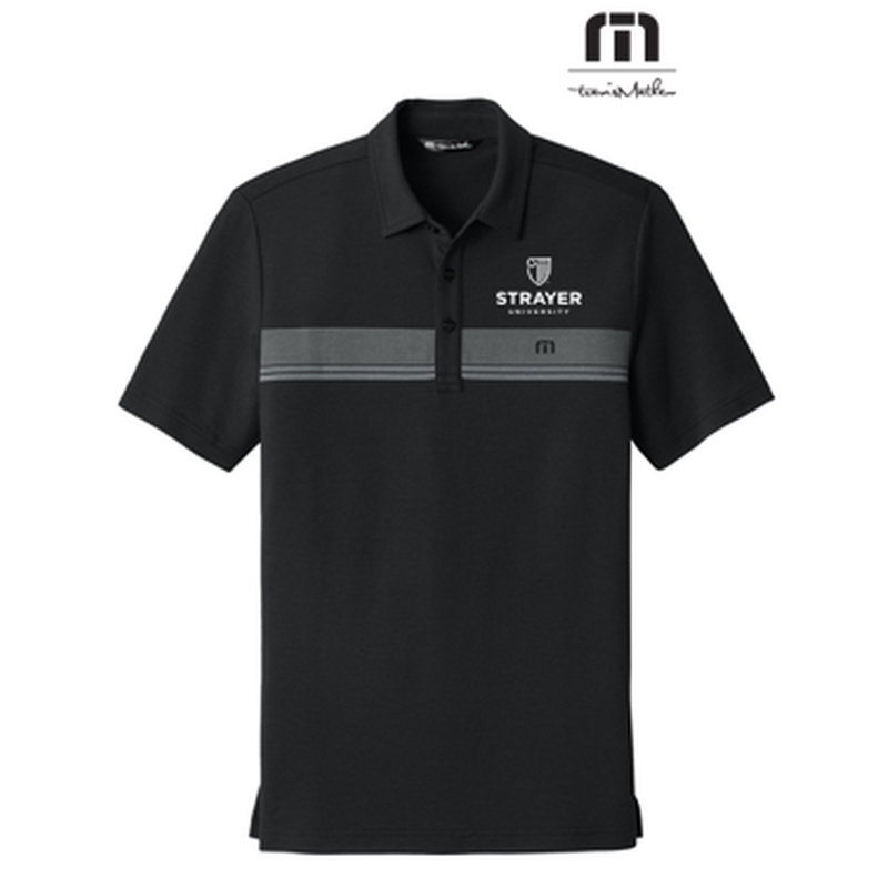 NEW STRAYER TravisMathew Glenview Stripe Polo - Black