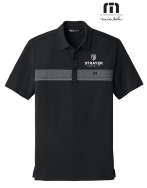 NEW STRAYER TravisMathew Glenview Stripe Polo - Black