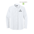 NEW STRAYER Port Authority® Long Sleeve Nailhead Easy Care Shirt - White