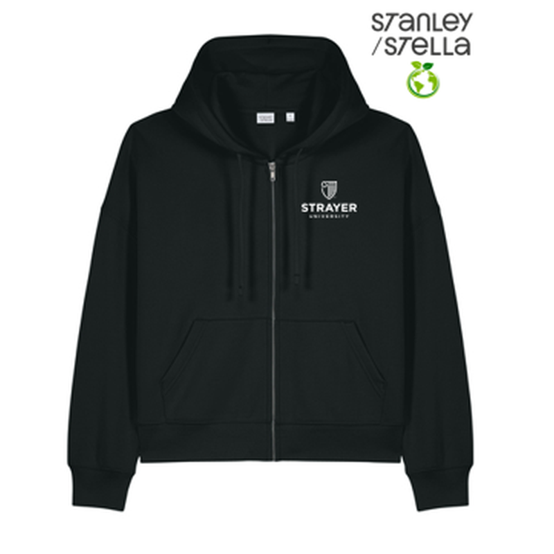 NEW STRAYER Stanley/Stella Women’s Stella Ida Full-Zip Hooded Sweatshirt - Black