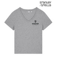 NEW STRAYER Stanley/Stella Women’s Stella Isla V-Neck Tee - Heather Grey