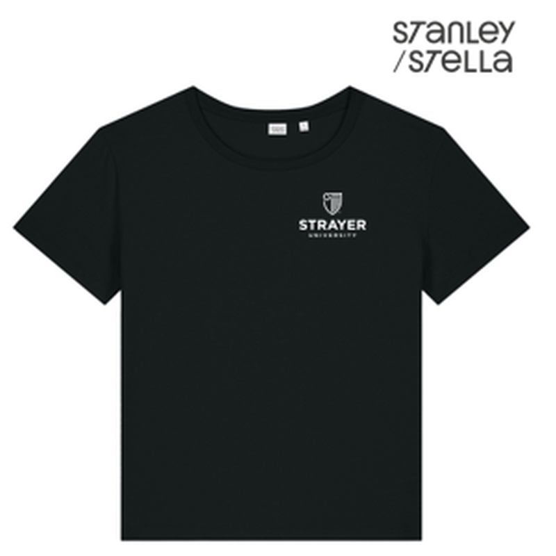 NEW STRAYER Stanley/Stella Women’s Stella Serena Scoop Neck Tee - Black