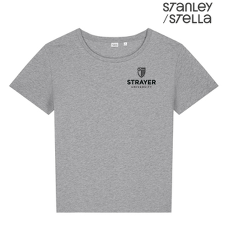 NEW STRAYER Stanley/Stella Women’s Stella Serena Scoop Neck Tee - Heather Grey