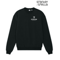 NEW STRAYER Stanley/Stella Unisex Ledger Dry Crewneck Sweatshirt - Black