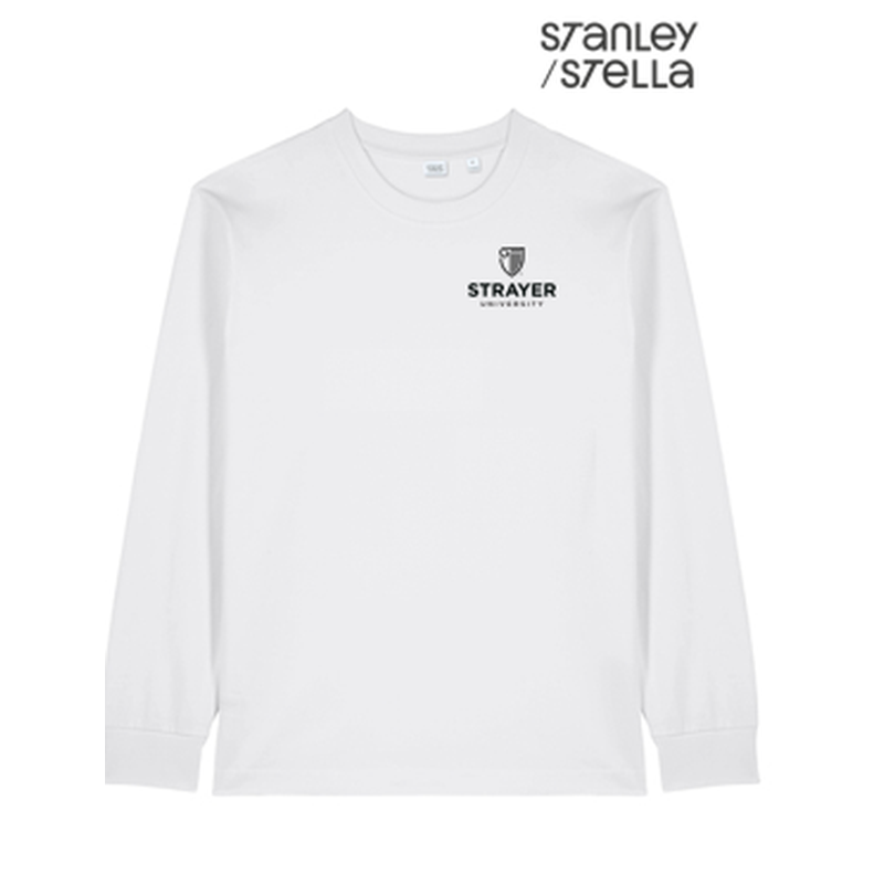 NEW STRAYER Stanley/Stella Unisex Freestyler Heavyweight Long Sleeve Tee - White