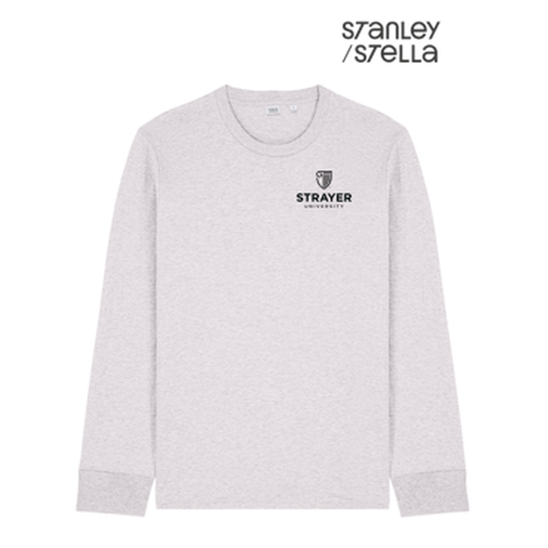 NEW STRAYER Stanley/Stella Unisex Creator 2.0 Long Sleeve Tee - Cool Heather Grey