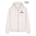 NEW Strayer Stanley/Stella Unisex Mixer Full-Zip Hooded Sweatshirt - Vintage White