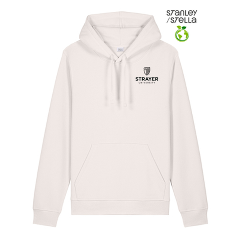 NEW Strayer Stanley/Stella Unisex Drummer 2.0 Hooded Sweatshirt - Vintage White