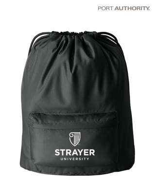 NEW Strayer Port Authority® Diamond Pocket Cinch - BLACK