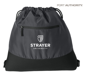 NEW Strayer Port Authority® Agility Mesh Pocket Cinch - IRON GREY