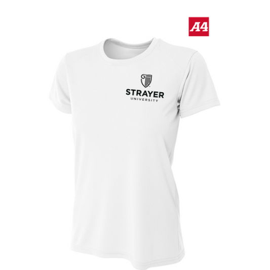 NEW Strayer A4 Women’s Cooling Performance Short Sleeve Tee - WHITE