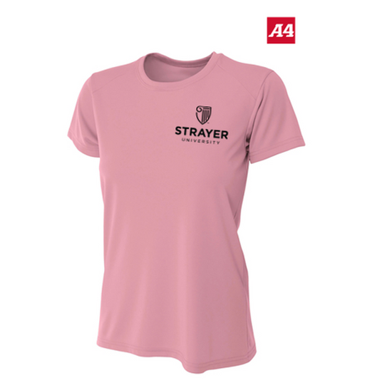 NEW Strayer A4 Women’s Cooling Performance Short Sleeve Tee - PINK