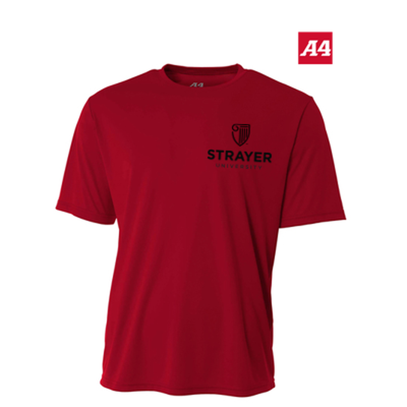 NEW Strayer A4 Cooling Performance Short Sleeve Tee - Cardinal