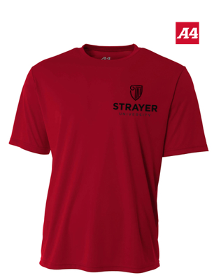 NEW Strayer A4 Cooling Performance Short Sleeve Tee - Cardinal