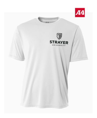 NEW Strayer A4 Cooling Performance Short Sleeve Tee - White
