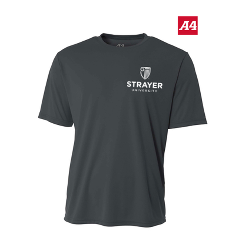 NEW Strayer A4 Cooling Performance Short Sleeve Tee - Graphite