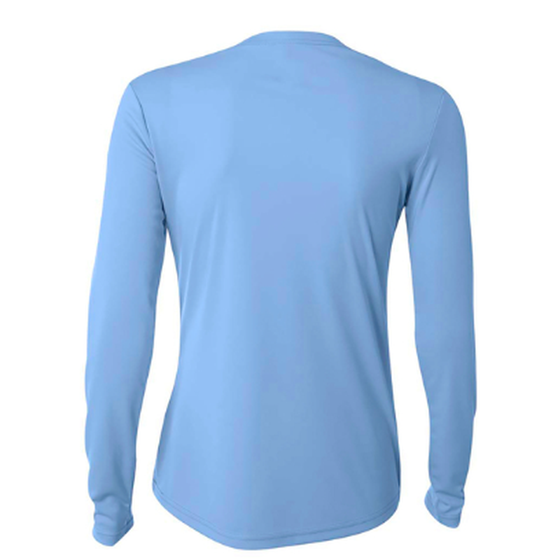 NEW Strayer A4 Women’s Cooling Performance Long Sleeve Tee - Light Blue