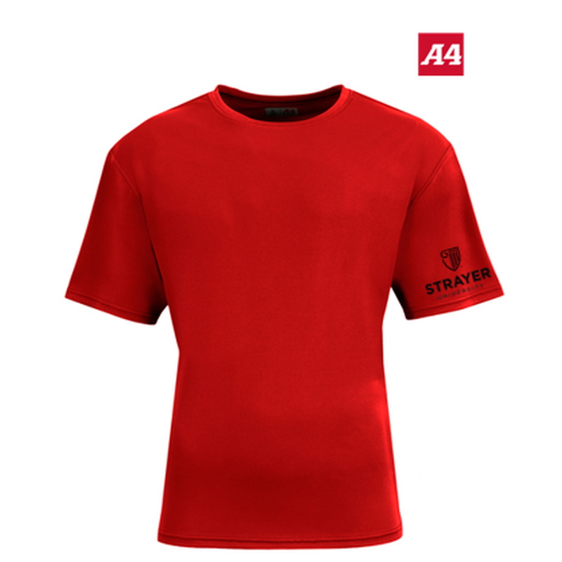 NEW Strayer A4 AirFlex Short Sleeve Tee - Scarlet