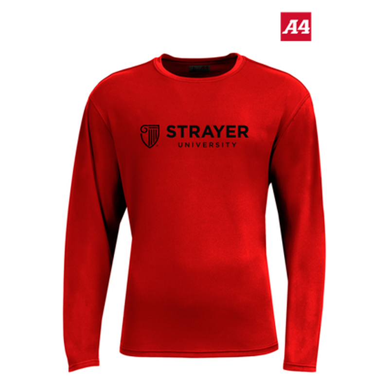NEW Strayer A4 AirFlex Long Sleeve Tee - Scarlet