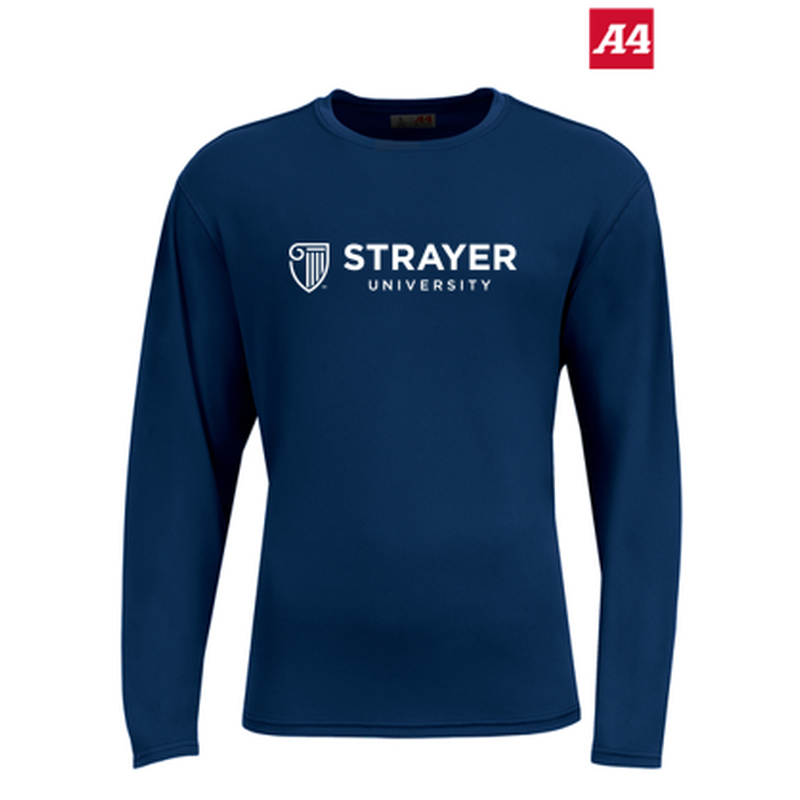 NEW Strayer A4 AirFlex Long Sleeve Tee - Navy