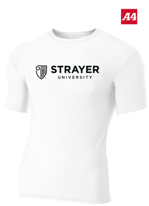 NEW Strayer A4 Compression Short Sleeve Tee - White