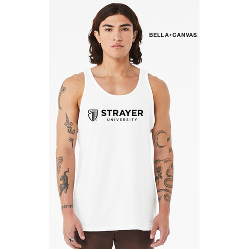 NEW Strayer BELLA+CANVAS® Unisex Heather CVC Tank - White