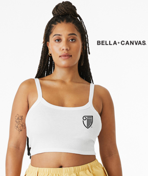 NEW Strayer BELLA+CANVAS® Women’s Micro Rib Spaghetti Strap Tank - White
