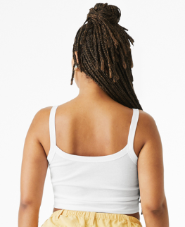 NEW Strayer BELLA+CANVAS® Women’s Micro Rib Spaghetti Strap Tank - White