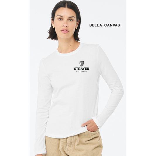 NEW Strayer BELLA+CANVAS® Women’s Jersey Long Sleeve Tee - White
