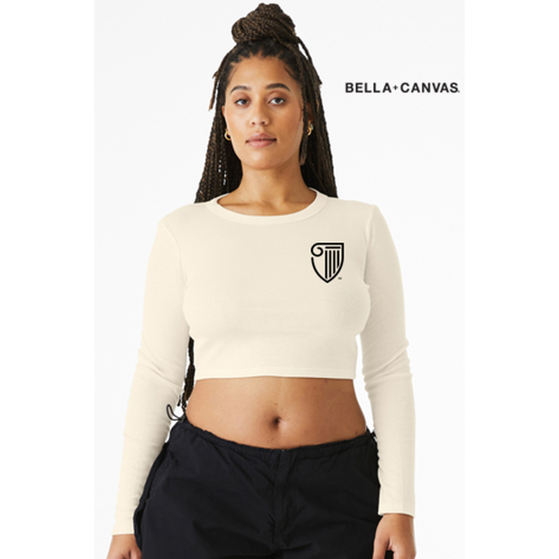 NEW Strayer BELLA+CANVAS® Women’s Micro Rib Long Sleeve Baby Tee - Natural