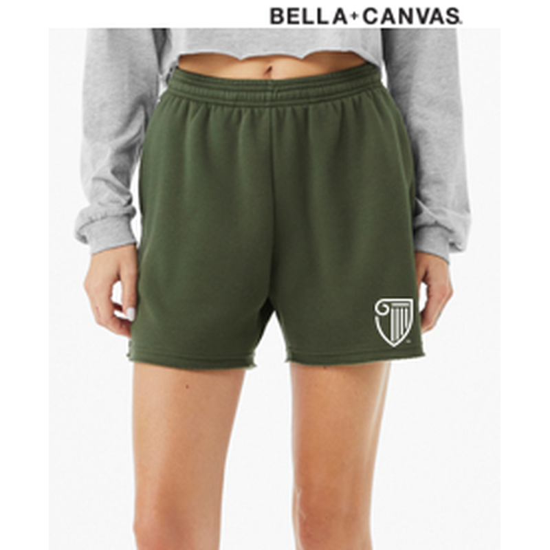 NEW Strayer BELLA+CANVAS® Women’s Cutoff Sweatshort - Military Green