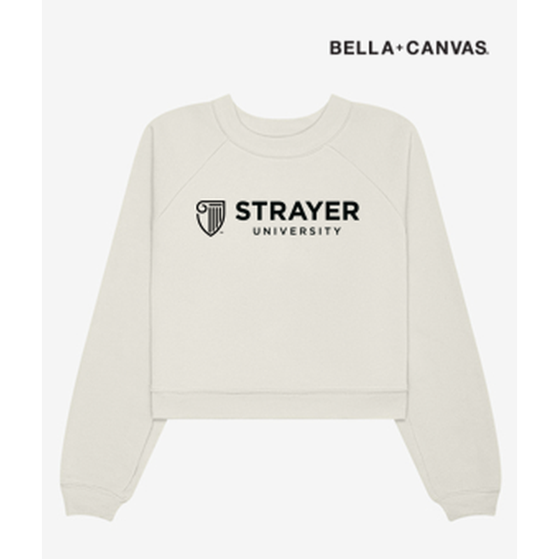 NEW Strayer BELLA+CANVAS® Women’s Raglan Pullover Sponge Fleece - Vintage White
