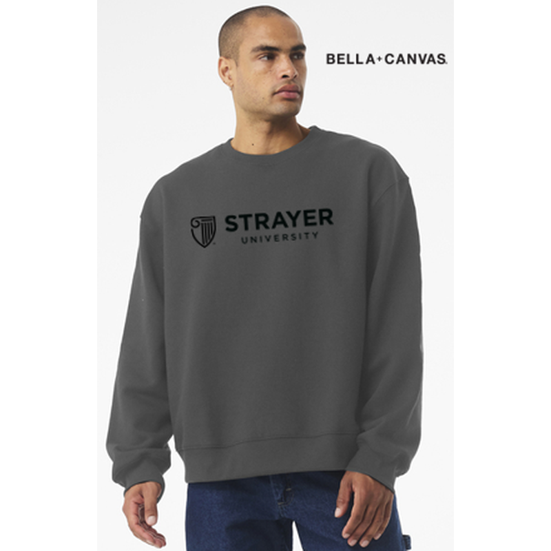 NEW Strayer BELLA+CANVAS® Unisex 10-Ounce Heavyweight Crewneck Sweatshirt - Asphalt