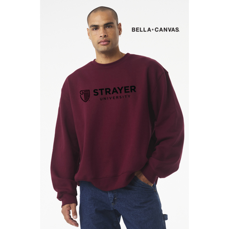 NEW Strayer BELLA+CANVAS® Unisex 10-Ounce Heavyweight Crewneck Sweatshirt - Maroon