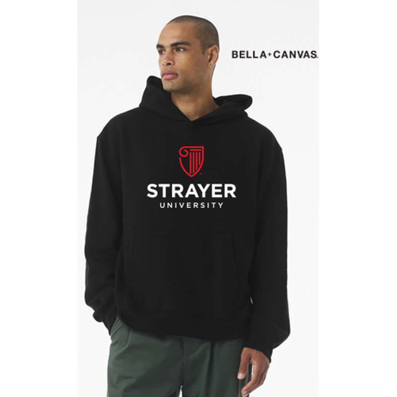 NEW Strayer BELLA+CANVAS® Unisex 10-Ounce Heavyweight Pullover Hoodie - Black