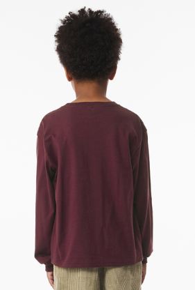 NEW Strayer BELLA+CANVAS® Youth 6-Ounce Heavyweight Long Sleeve Tee - Maroon