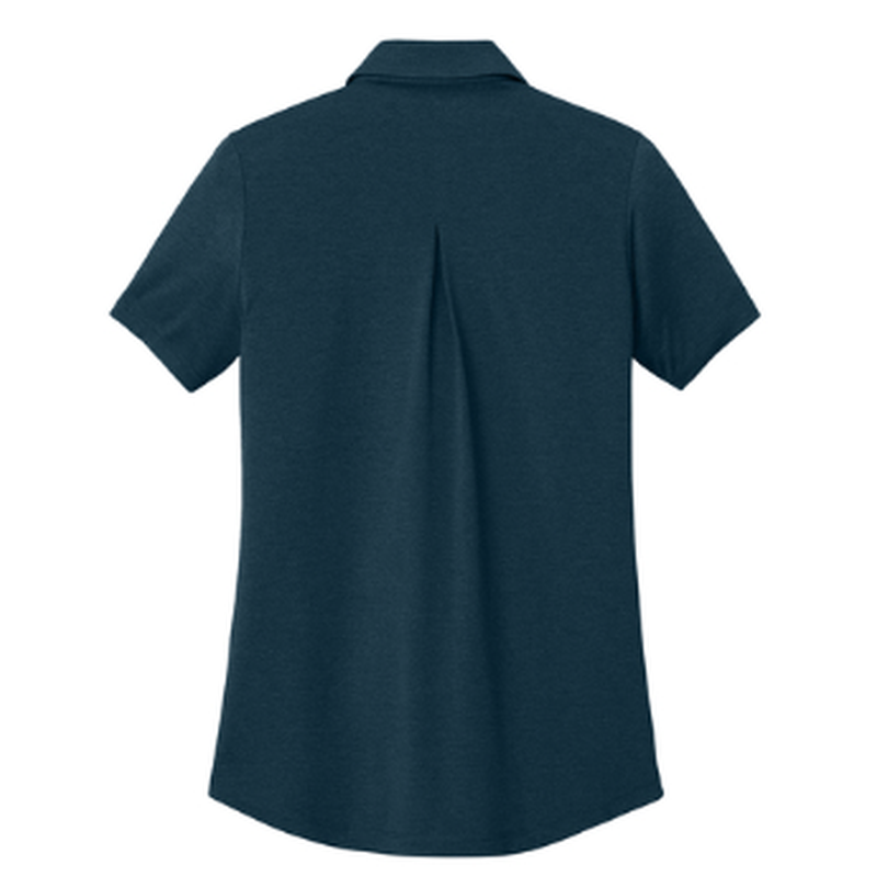 NEW STRAYER Mercer+Mettle® Women’s Recharge Jersey Polo - Insignia Blue Heather