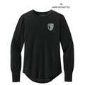 NEW STRAYER Mercer+Mettle® Women’s Stretch Jersey Long Sleeve Blouson Top - Deep Black