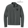 NEW STRAYER Mercer+Mettle® Linear Texture 1/4-Zip (1.5-in logo) - Storm Grey