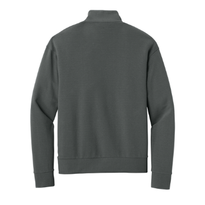NEW STRAYER Mercer+Mettle® Linear Texture 1/4-Zip (1.5-in logo) - Storm Grey