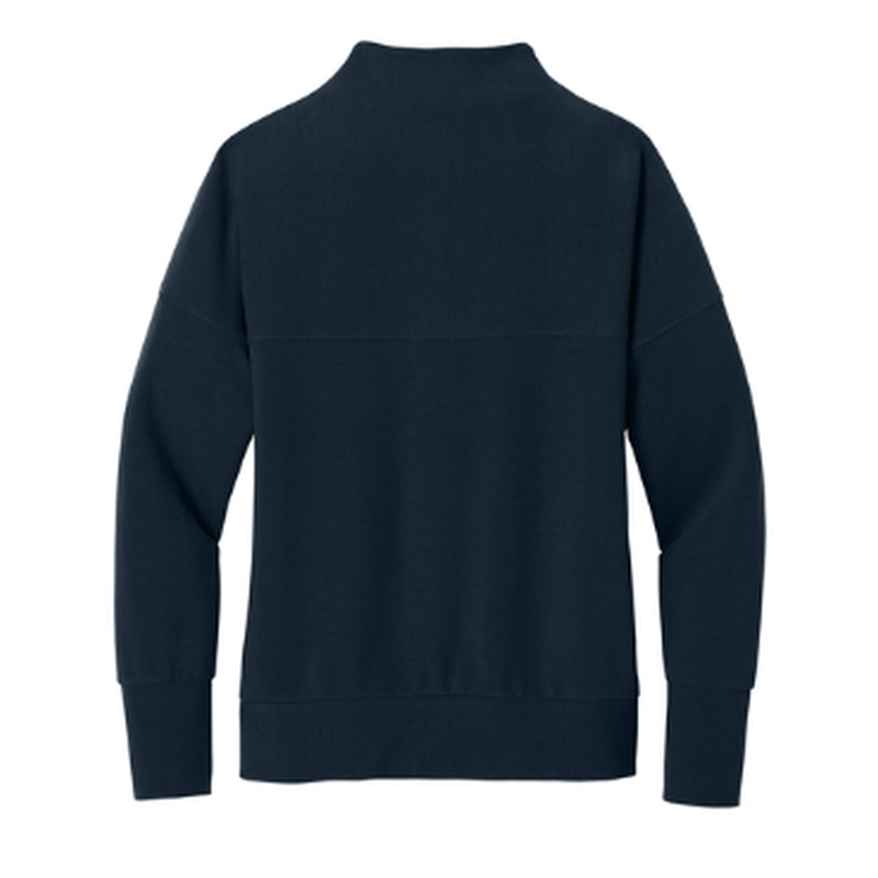 NEW STRAYER Mercer+Mettle® Women’s Linear Texture 1/4-Zip (1-in logo) - Night Navy