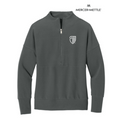 NEW STRAYER Mercer+Mettle® Women’s Linear Texture 1/4-Zip (1-in logo) - Storm Grey