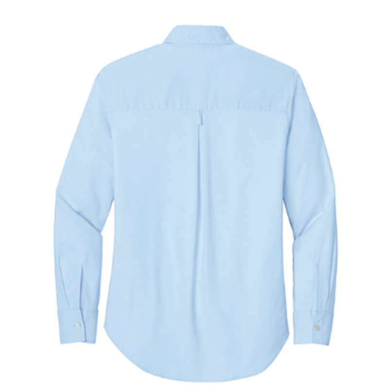 NEW STRAYER Mercer+Mettle® Women’s Long Sleeve Modern Oxford Shirt (3-in logo) - Light Blue