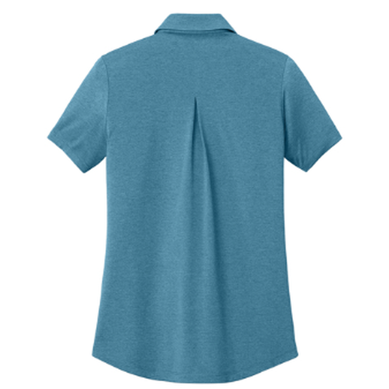 STRAYER HONORS Mercer+Mettle® Women’s Recharge Jersey Polo (4-in logo) - Harbor Blue Heather