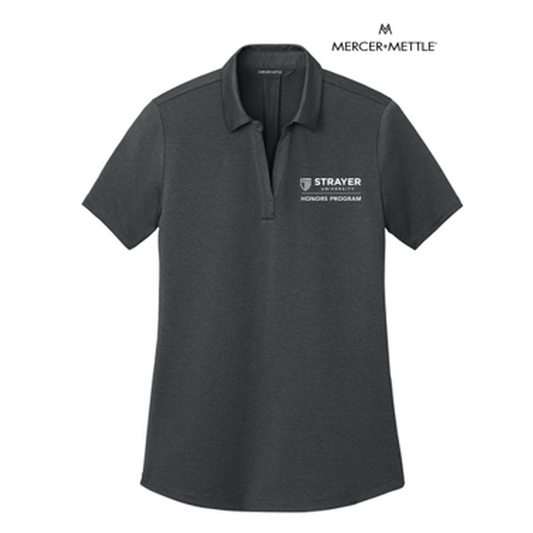 STRAYER HONORS Mercer+Mettle® Women’s Recharge Jersey Polo (4-in logo) - Anchor Grey Heather