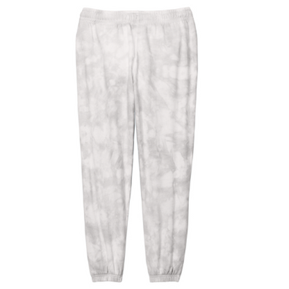 STRAYER ALUMNI Port & Company® Women's Beach Wash® Cloud Tie-Dye Sweatpant (4-in logo) - Dove Grey