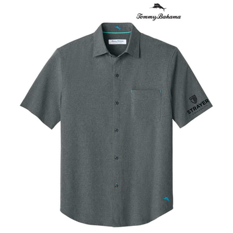 NEW STRAYER Tommy Bahama® Sandy Point Short Sleeve Shirt (3.5 in logo) - Coal