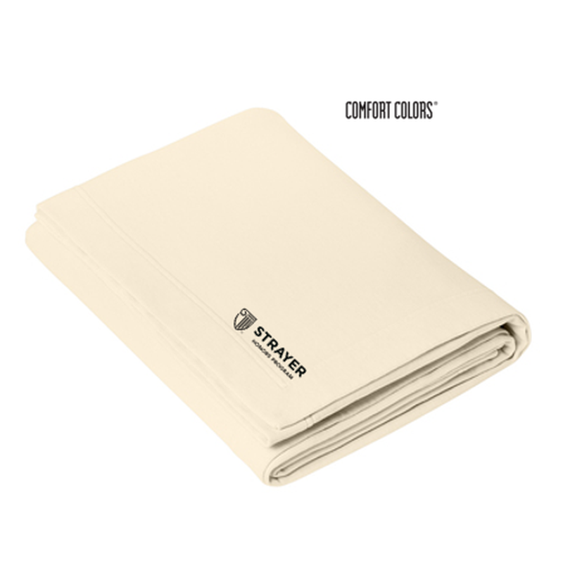 STRAYER HONORS Comfort Colors® Fleece Dorm Blanket (4-in logo) - Ivory