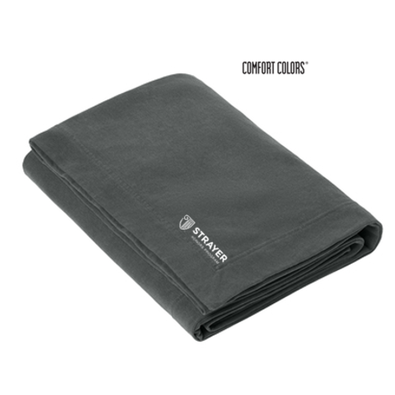 STRAYER HONORS Comfort Colors® Fleece Dorm Blanket (4-in logo) - Pepper
